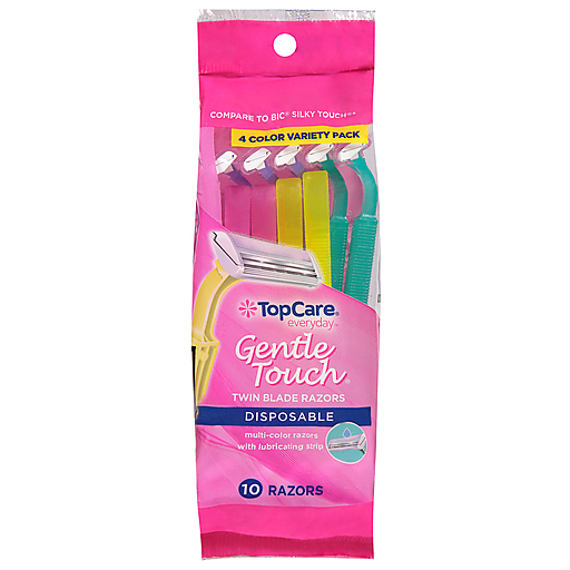 TopCare Gentle Touch Disposable Twin Blade Razors, 10 ct