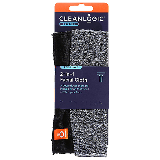 Cleanlogic Facial Cloth, 2 In 1, Pre Shave