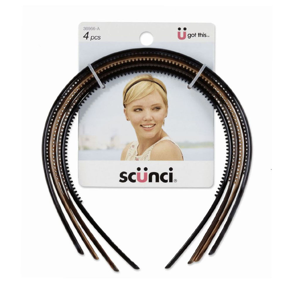Scunci Effortless Beauty Headbands 4 Pcs