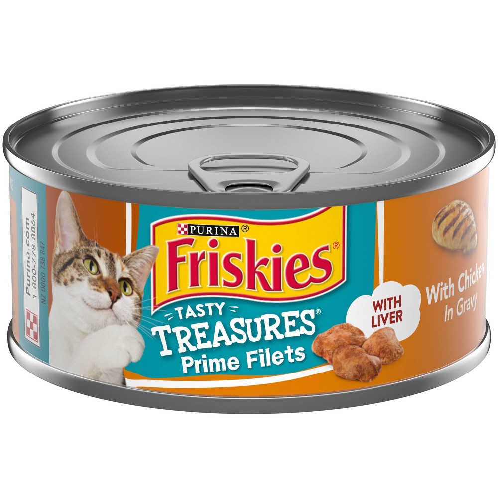 Friskies Purina Tasty Treasures Prime Filets With Chicken & Liver In Gravy Wet Cat Food - 5.5oz