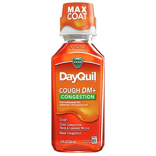 Vicks Cough Dm + Congestion, Max Coat 12 Fl Oz