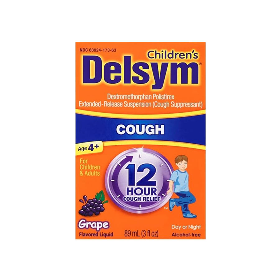 Delsym Cough Relief, Grape Flavored, Liquid 89 Ml