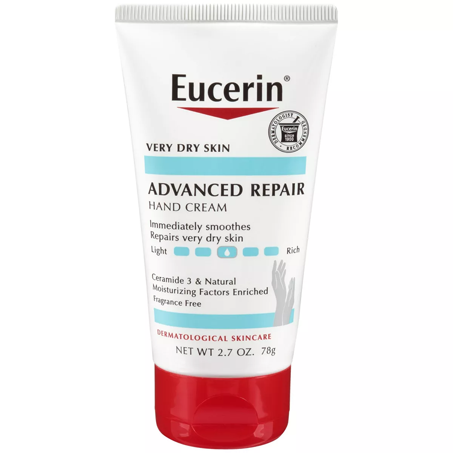 Eucerin Advanced Repair Hand Cream Fragrance Free 2.7 Oz Tube
