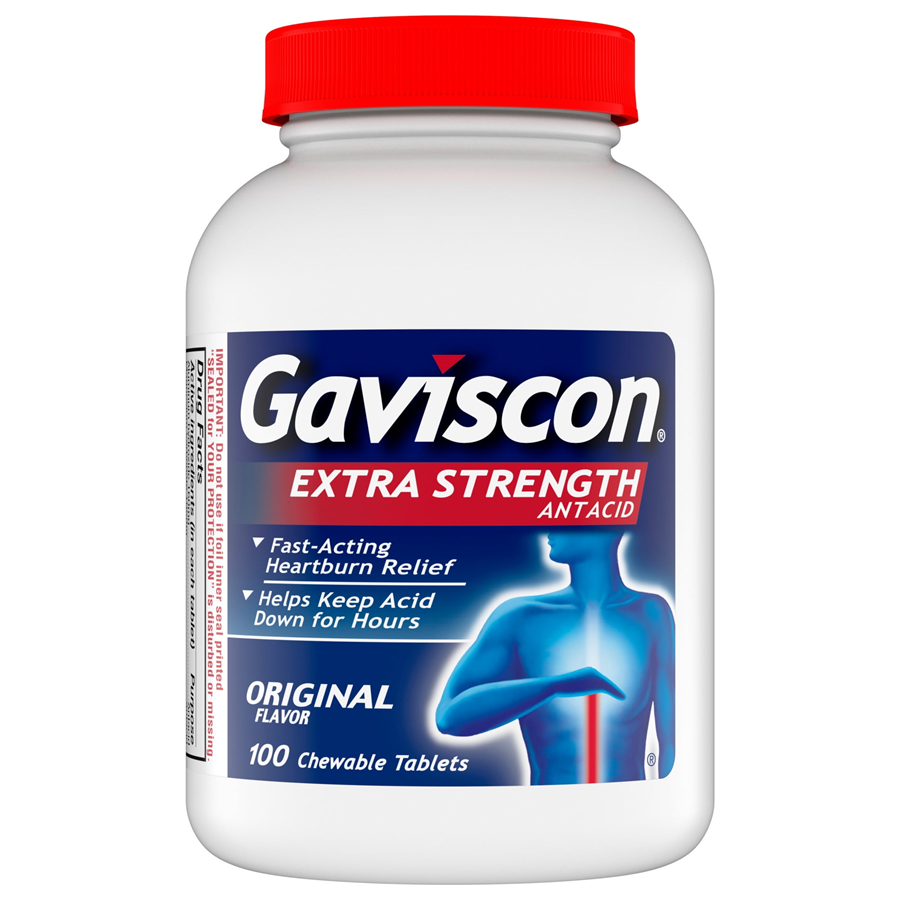 Gaviscon Extra Strength Antacid Chewable Tablets Original Flavor