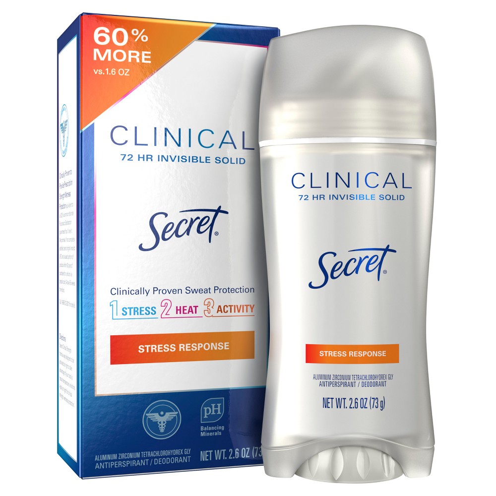 Secret Clinical Strength Invisible Solid Antiperspirant & Deodorant For Women - 2.6oz