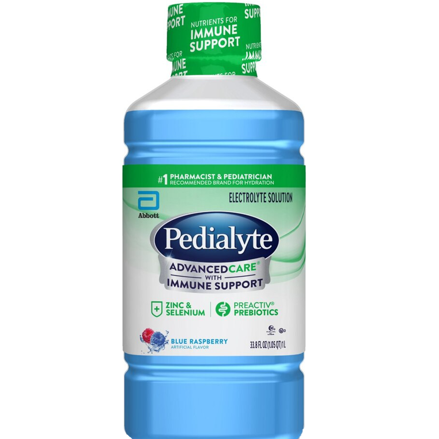Pedialyte Electrolyte Solution Blue Raspberry 33.8Oz