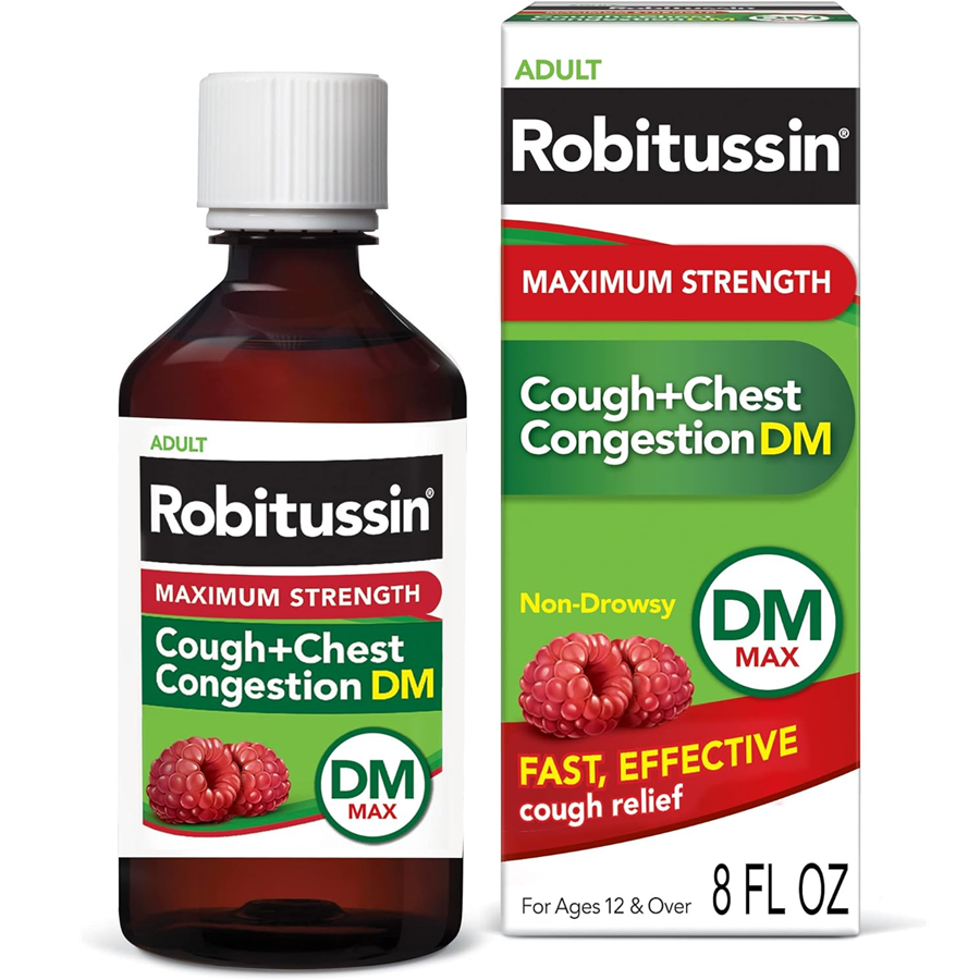 Robitussin Cough + Chest Congestion DM, Non-Drowsy, Adult 8 Fl Oz