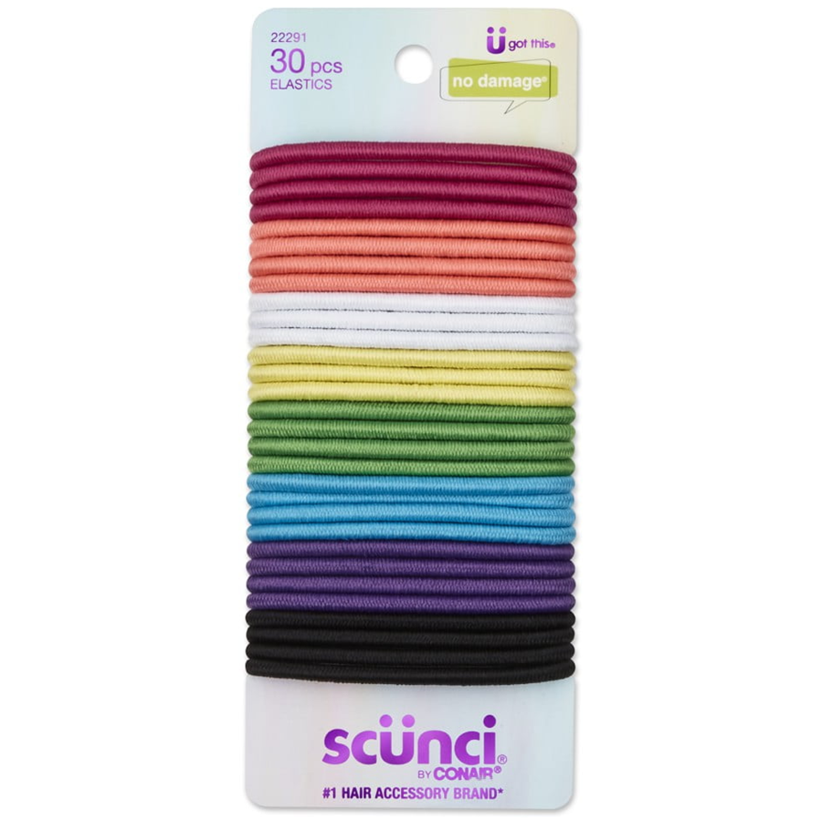 Scunci Hair Elastics, Assorted