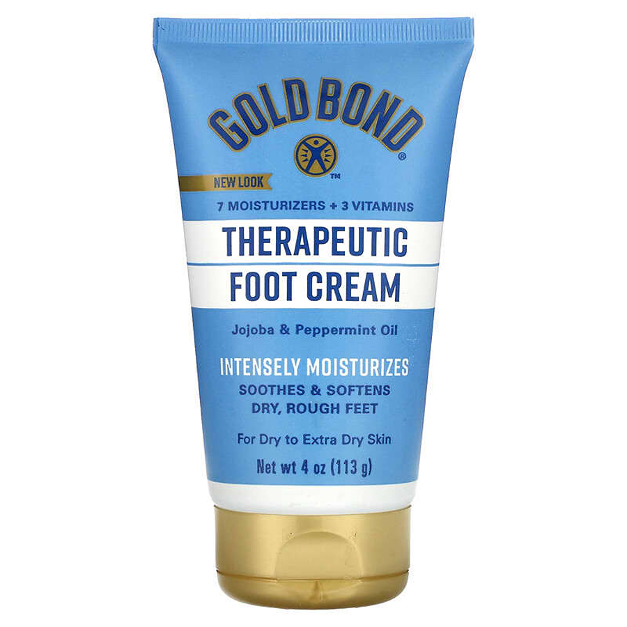 Gold Bond Foot Cream, Therapeutic, Jojoba & Peppermint Oil, 4 Ounce