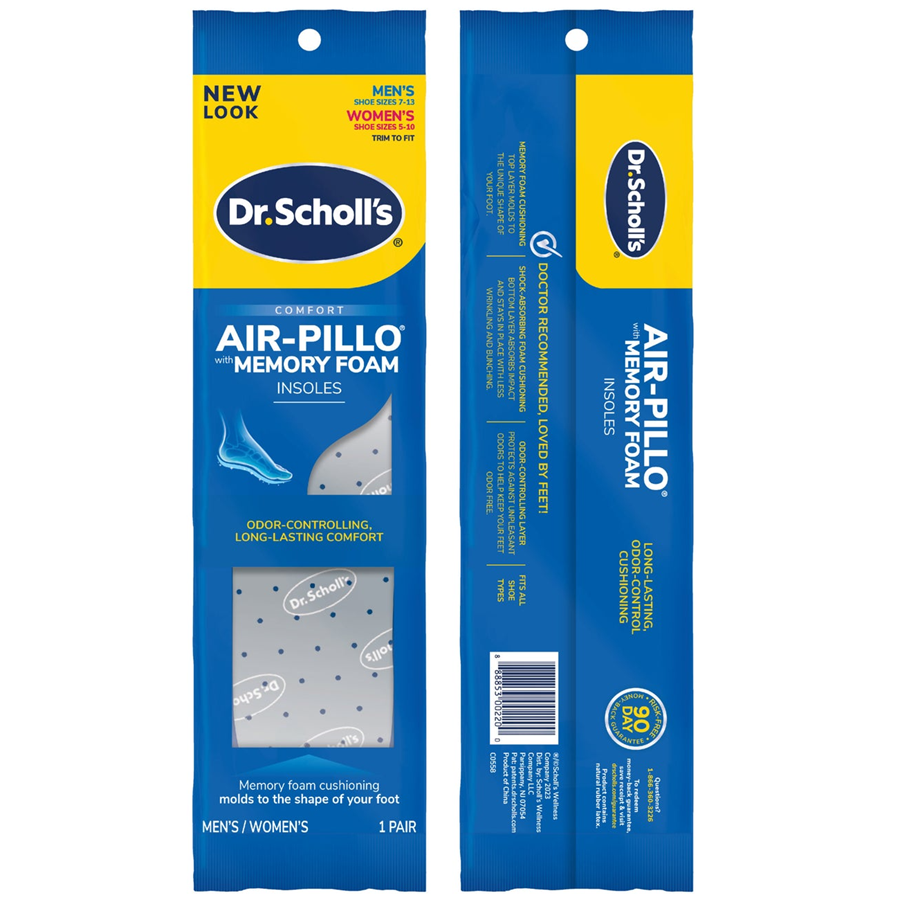 Dr. Scholl's Double Air-Pillo Comfort Insoles, One Pair