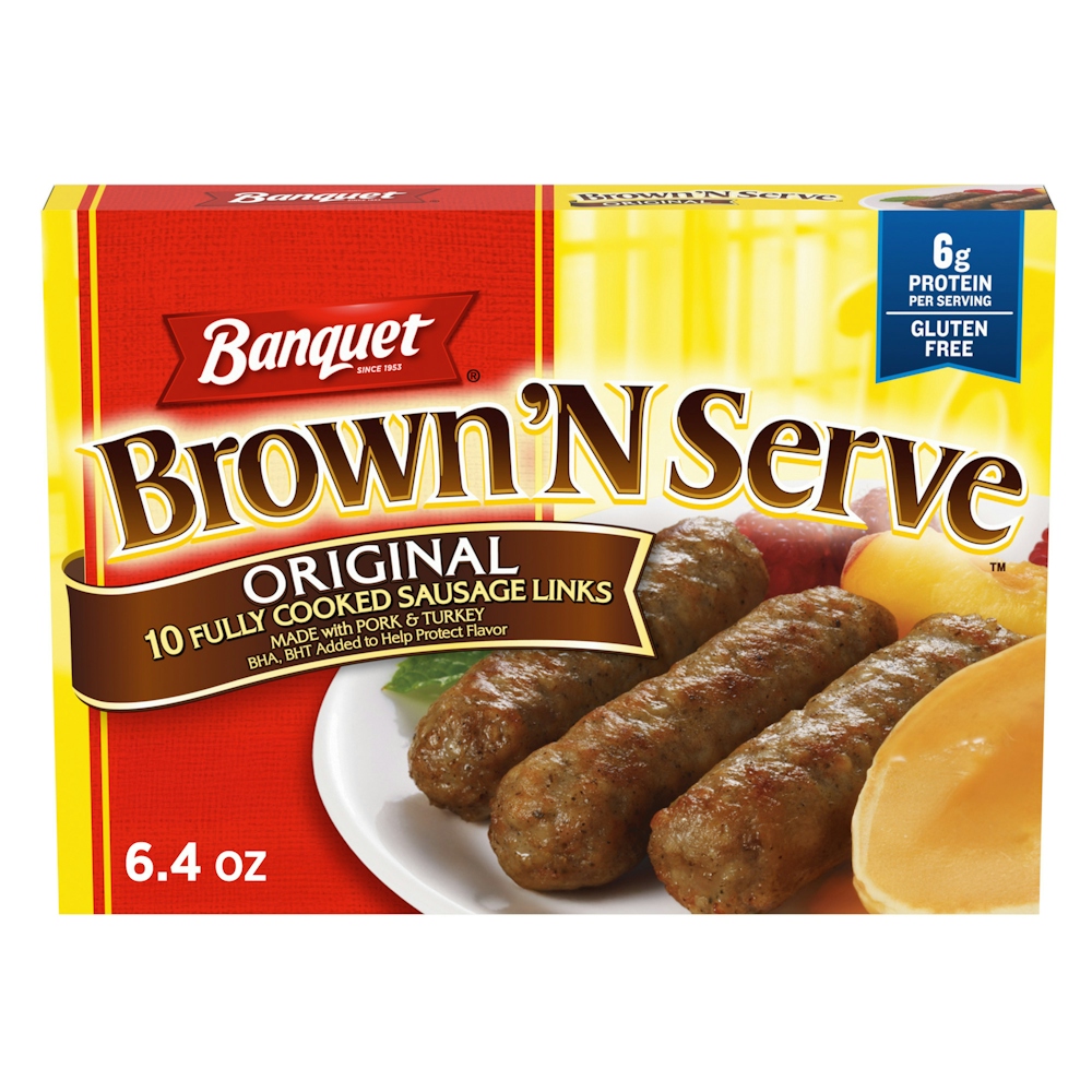 Banquet Brown 'n Serve Original Fully Cooked Sausage Links Frozen Meat