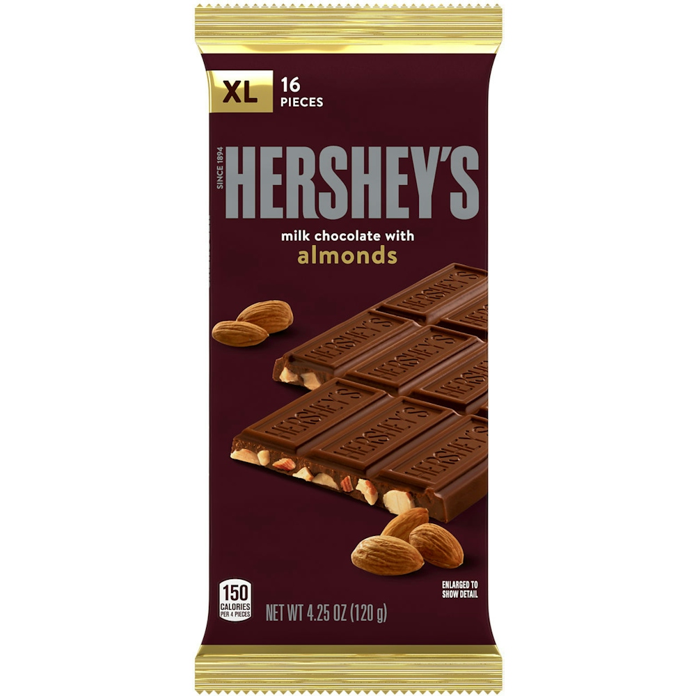 Hershey's Milk Chocolate With Almonds Candy Bar Xl