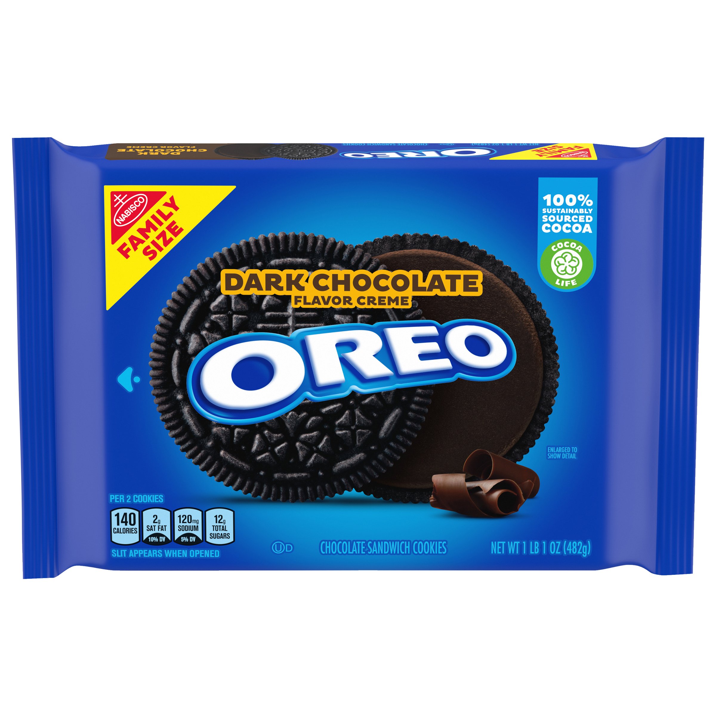 Oreo Dark Chocolate Flavor Sandwich Cookies Family Size
