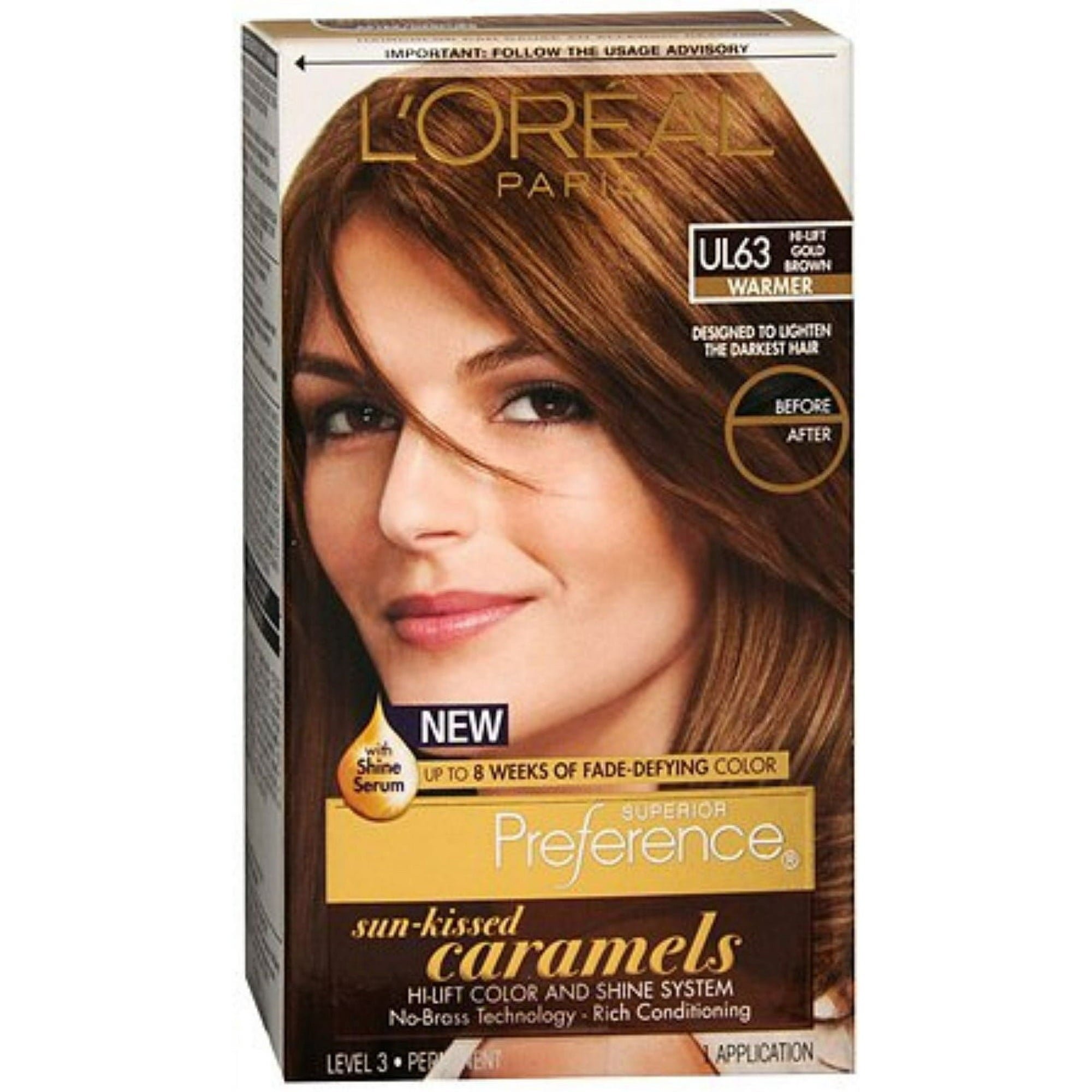 Superior Preference Permanent Haircolor, With Shine Serum, Warmer, Hi Lift Gold Brown Ul63