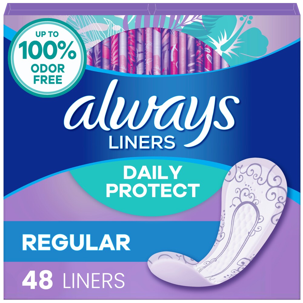 Always Daily Protect Liners, Regular Length, Unscented
