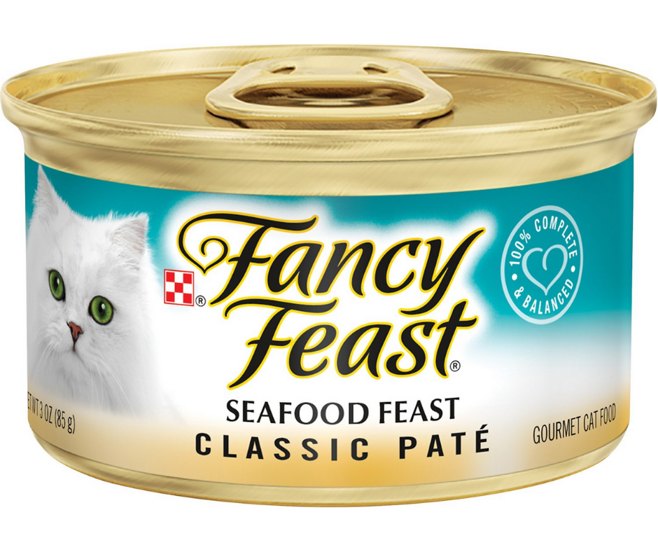 Fancy Feast Purina Seafood Classic Grain Free Wet Cat Food Pate 3 Oz Can