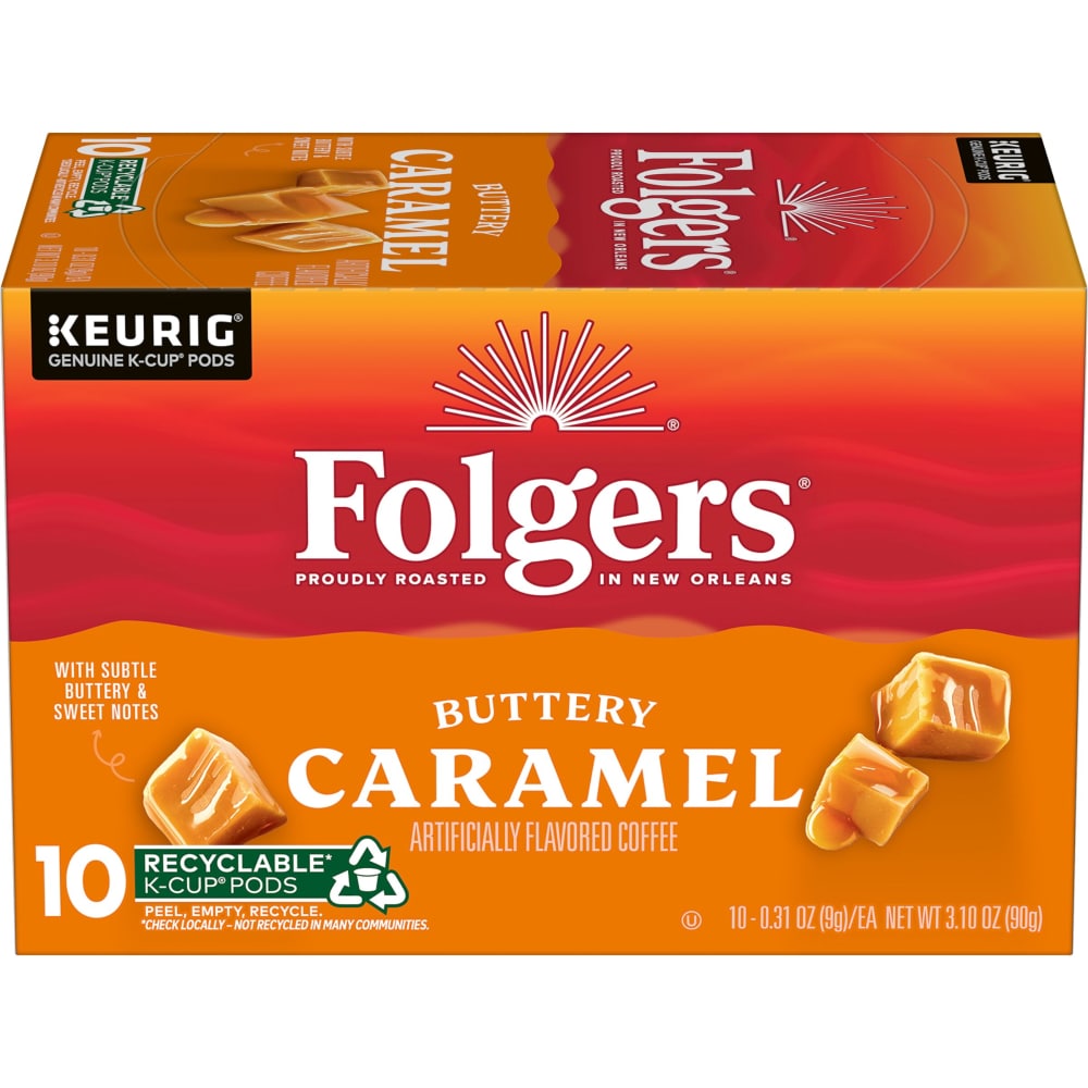 Folgers Coffee, Buttery Caramel, K Cup Pods