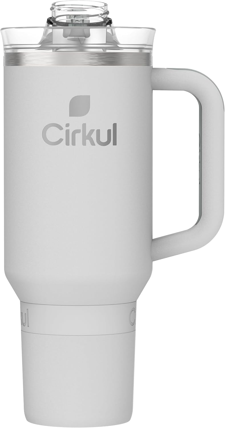 Cirkul 40oz. Fog Stainless Steel Tumbler With Handle, All-Day StrawSip, Double-Wall Insulated