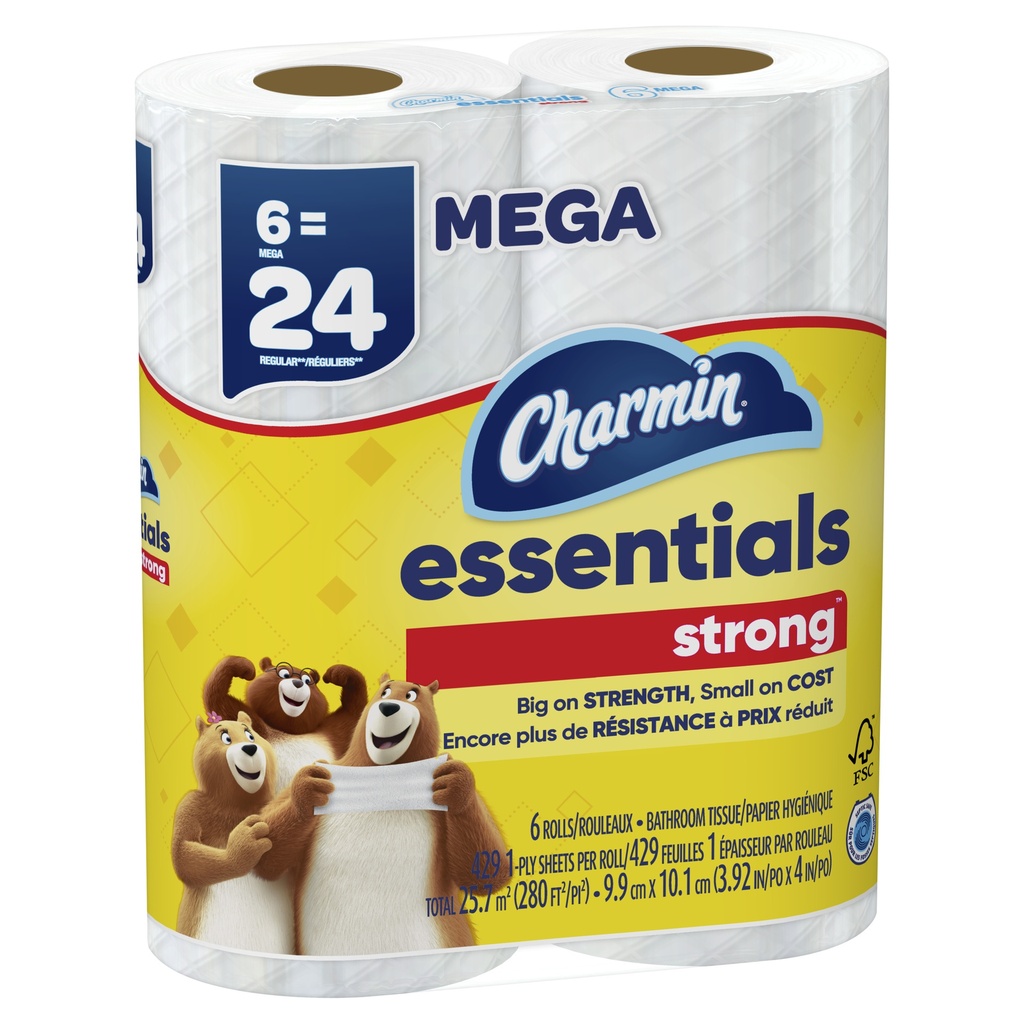 Charmin Essentials Strong Bathroom Tissue Mega Rolls