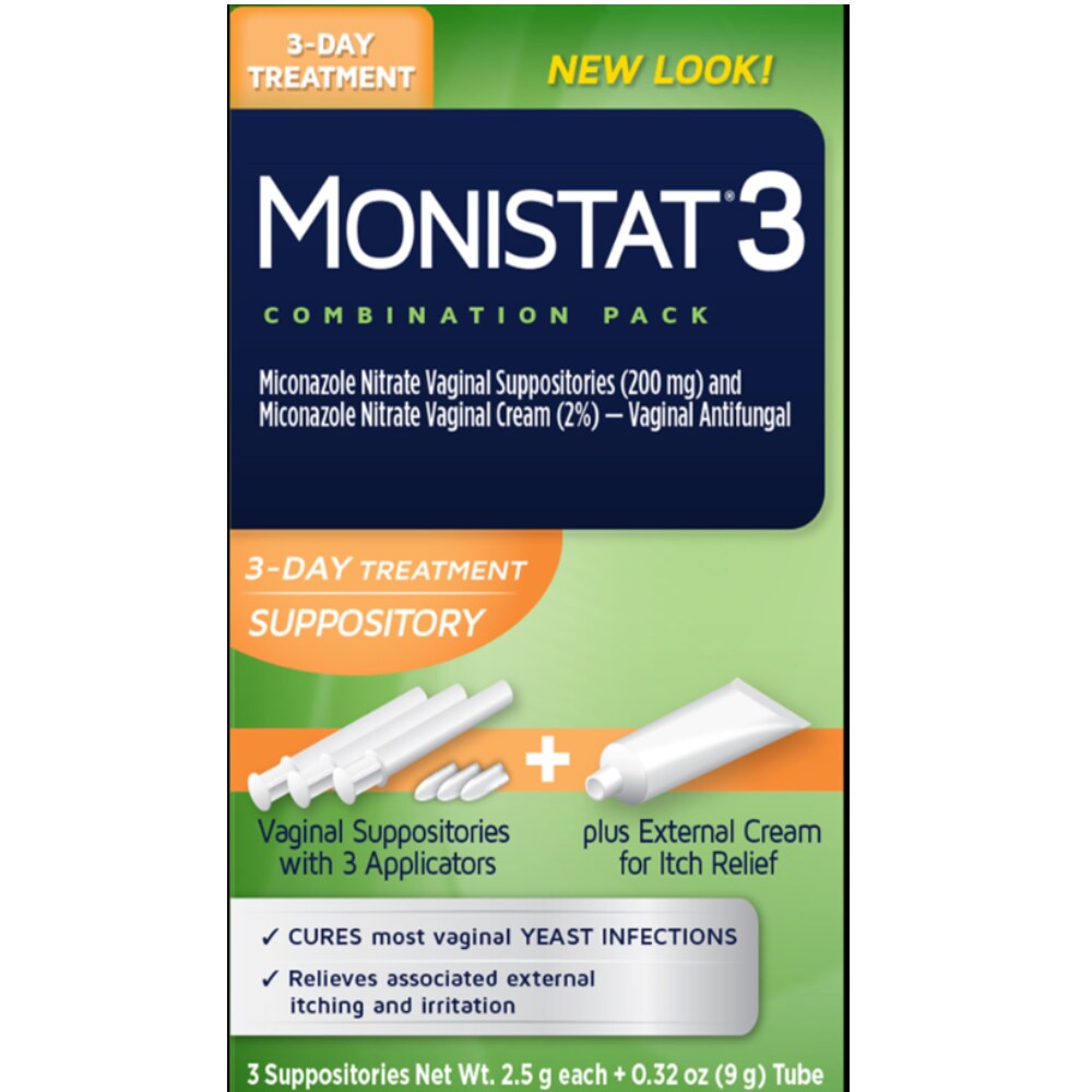 Monistat 3-Day Treatment Combo Suppositories And Cream