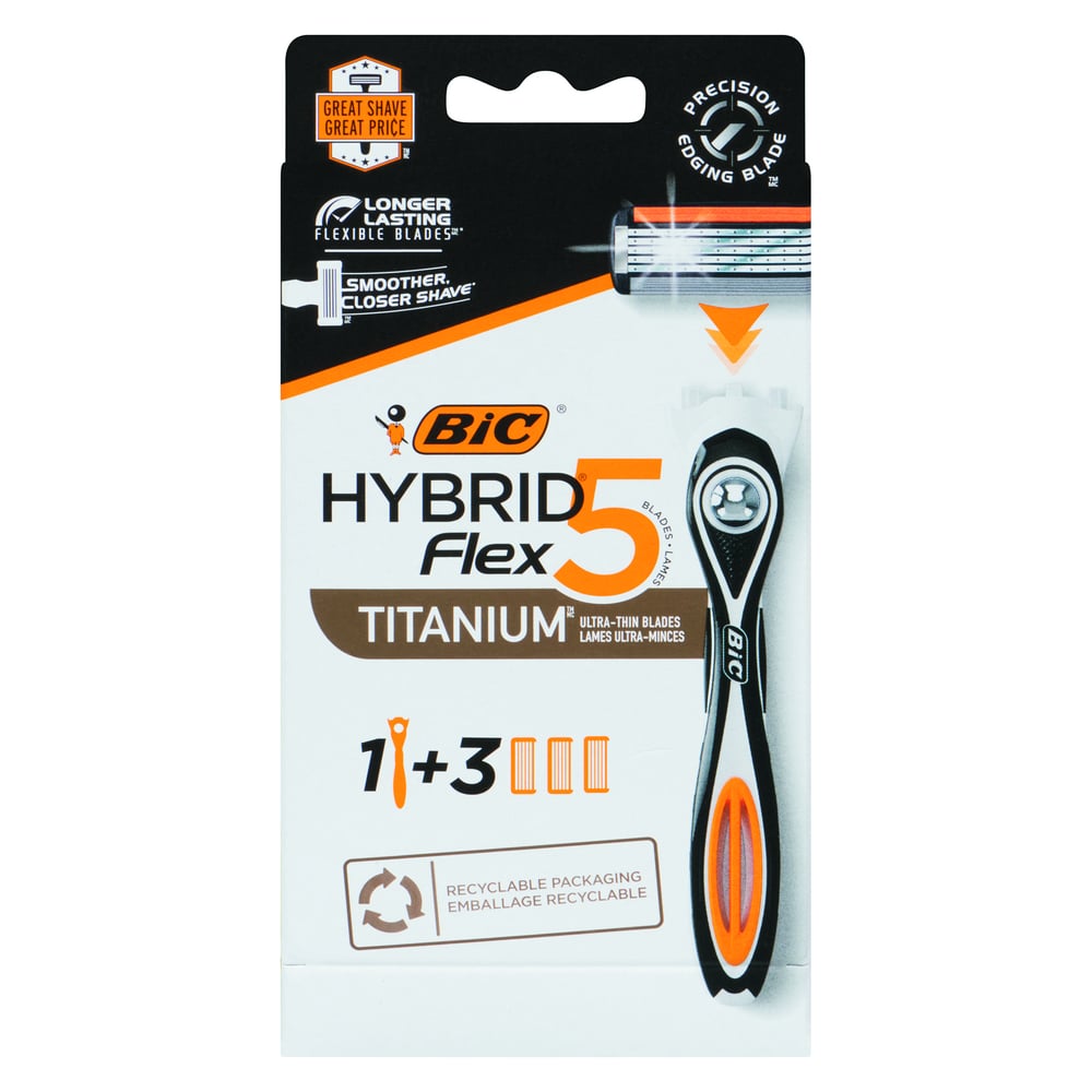 Bic Bi C Hybrid Flex 5 Blades Titanium Razor