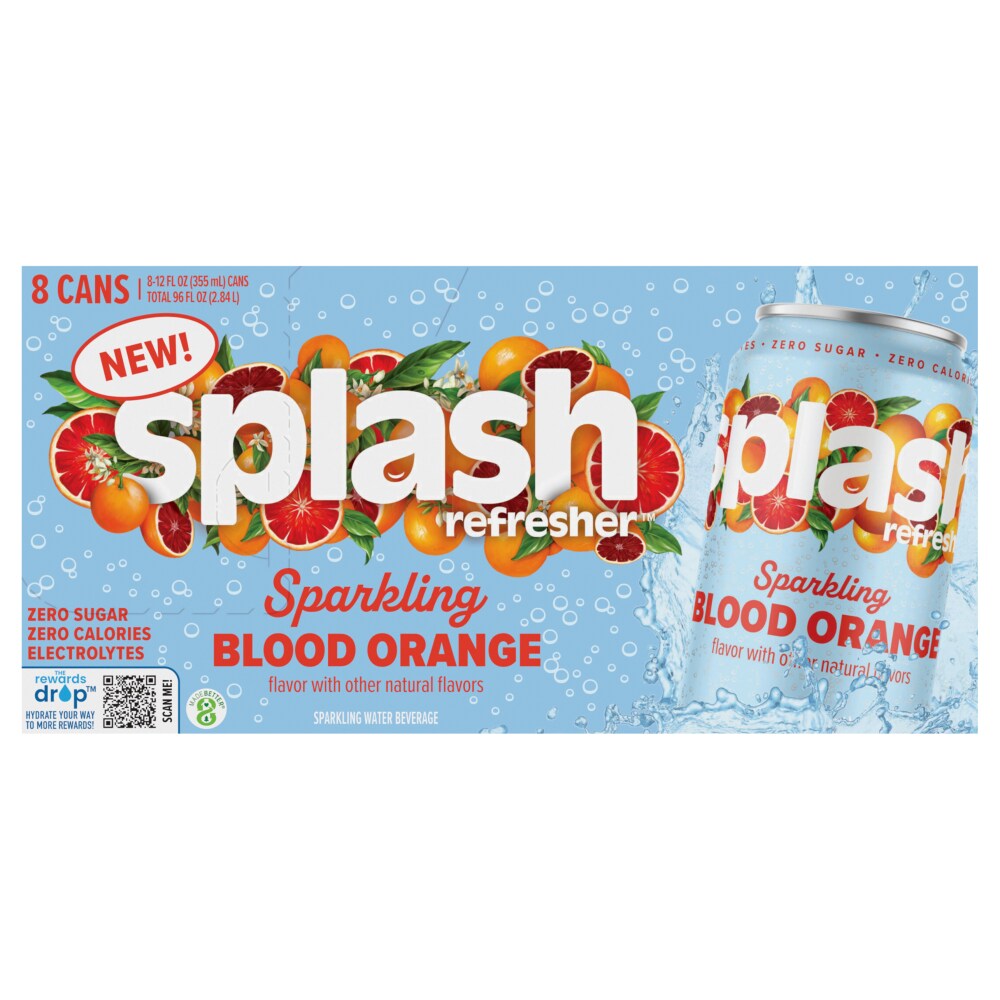 Splash Refresher Sparkling Blood Orange Water Beverage