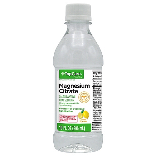 TopCare Magnesium Citrate Saline Laxative Oral Solution Lemon 10 fl oz