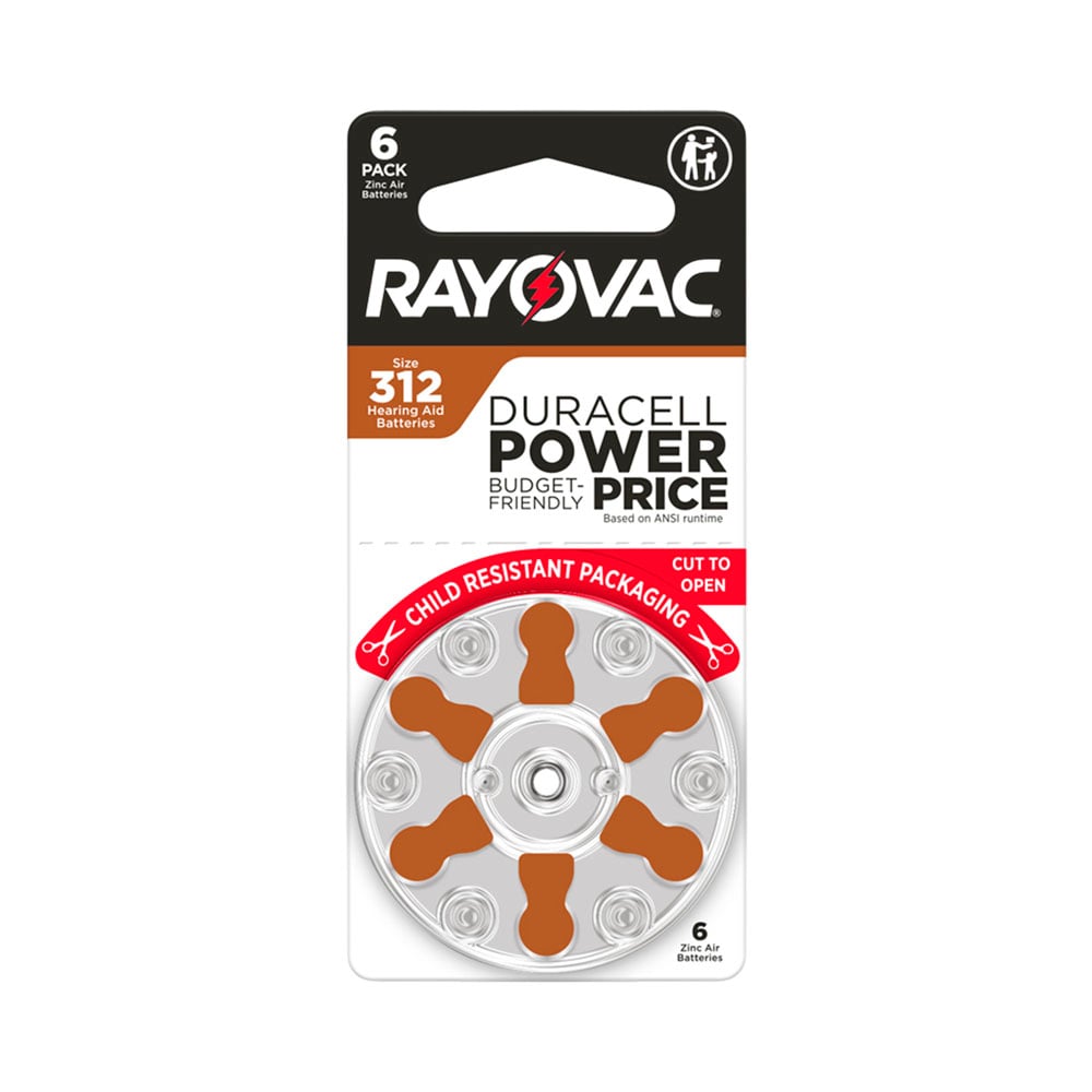 Rayovac Zinc Air 312 1.45 V Hearing Aid Battery