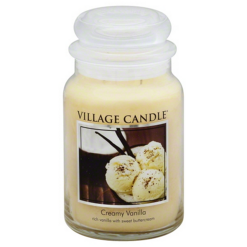 Village Candle Creamy Vanilla, Premium Jar