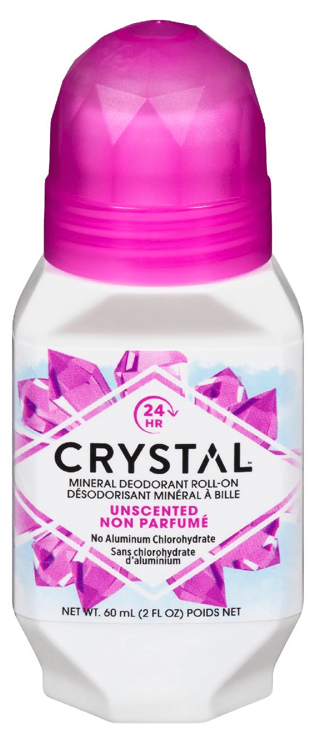 Crystal Deodorant Roll On, Mineral Enriched, Unscented 2.25 Fl Oz