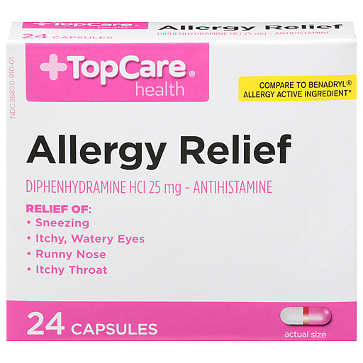 TopCare Complete Allergy Medicine Capsules 24 ct