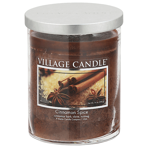 Village Candle Cinnamon Spice, Glass Cylinder