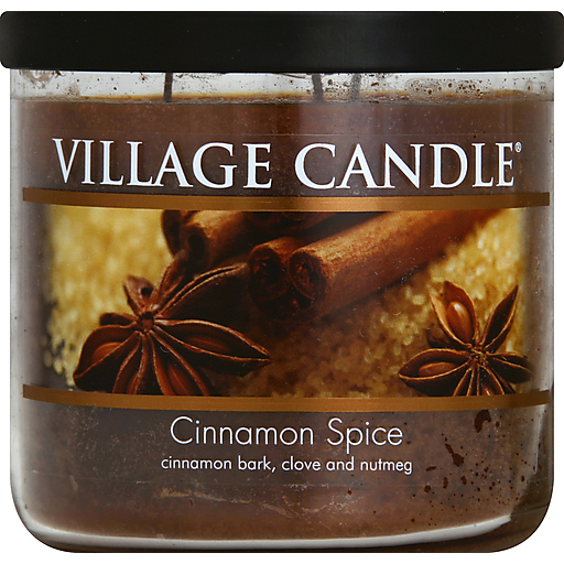 Village Candle Cinnamon Spice, Glass Cylinder