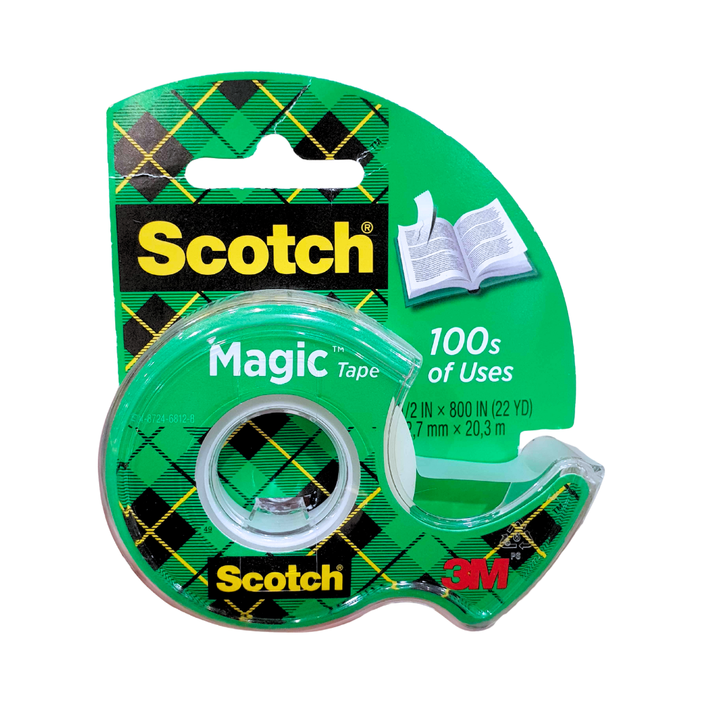 Scotch Magic Tape In Handheld Dispenser, 1\" Core, 0.5\" X 66.66 Ft, Clear