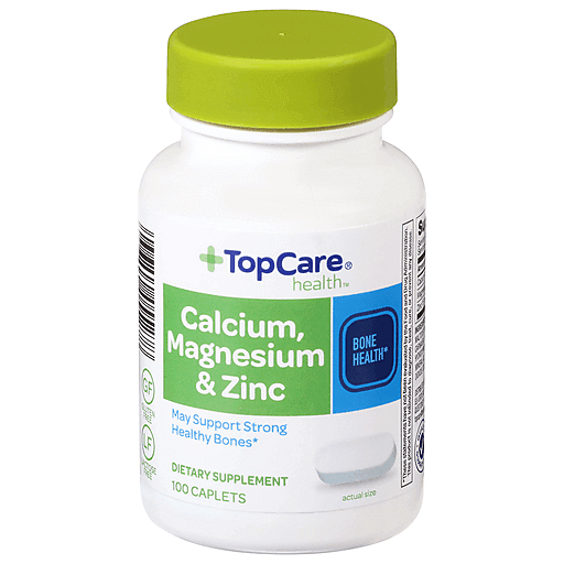 TopCare Calcium, Magnesium & Zinc with Vitamin D Tablets, 100 ct