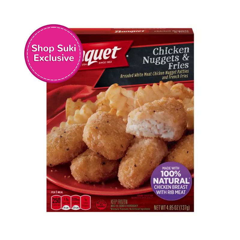 Banquet Basic Chicken Nuggets And Fries, Frozen Meal, 4.85 Ounce