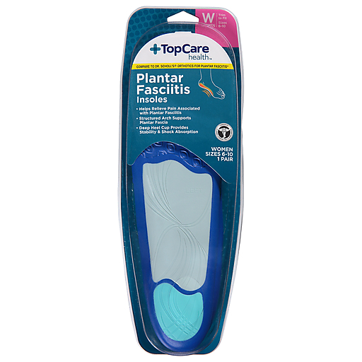 TopCare Plantar Fasciitis Insoles Women Sizes 6–10 1 pr