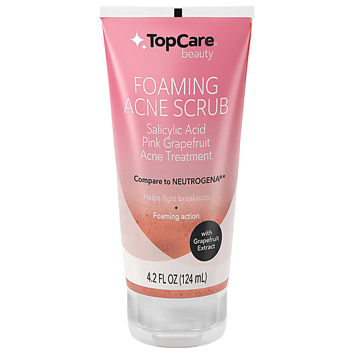 TopCare Oil‑Free Pink Grapefruit Acne Scrub, 4.2 fl oz