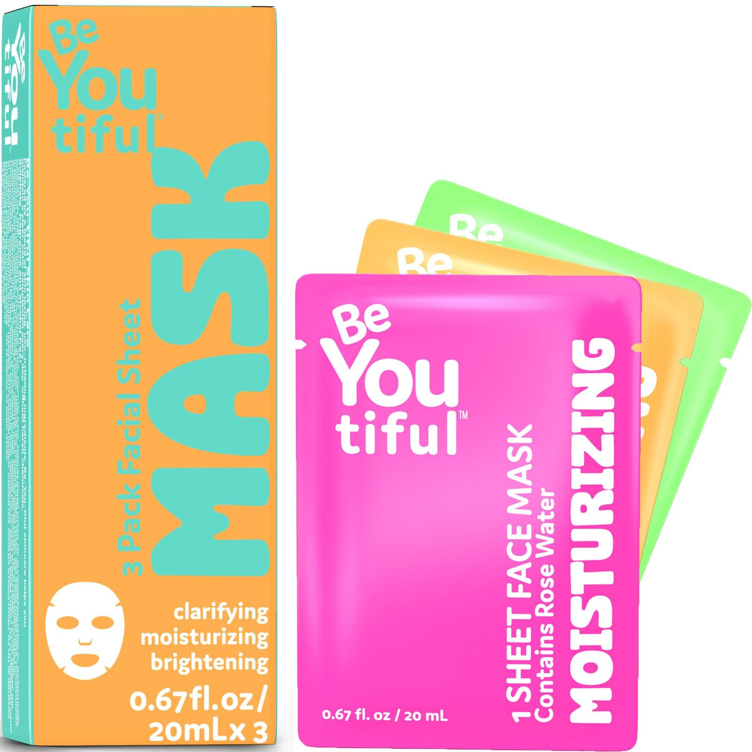 BeYoutiful Hydrating Face Mask Spa Set For Kids And Teens Skin Care Facial Ma