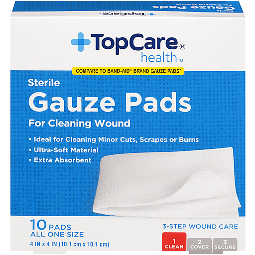 TopCare Health Sterile Gauze Pads, 10 ct
