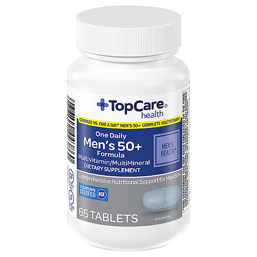 TopCare Health One Daily Men’s 50+ Formula Multivitamin/Multimineral Tablets, 65 ct