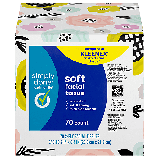 Simply Done Soft Facial Tissues 2 Ply 70 Tissues