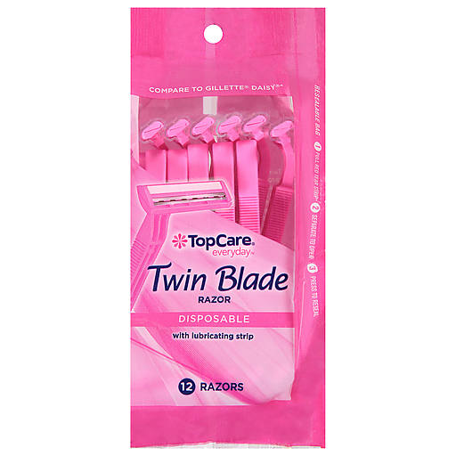 TopCare Twin Blade Disposable Women’s Razors, 12 ct