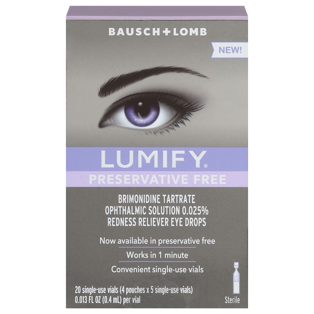 Bausch + Lomb Lumify Preservative Free Redness Reliever Eye Drops