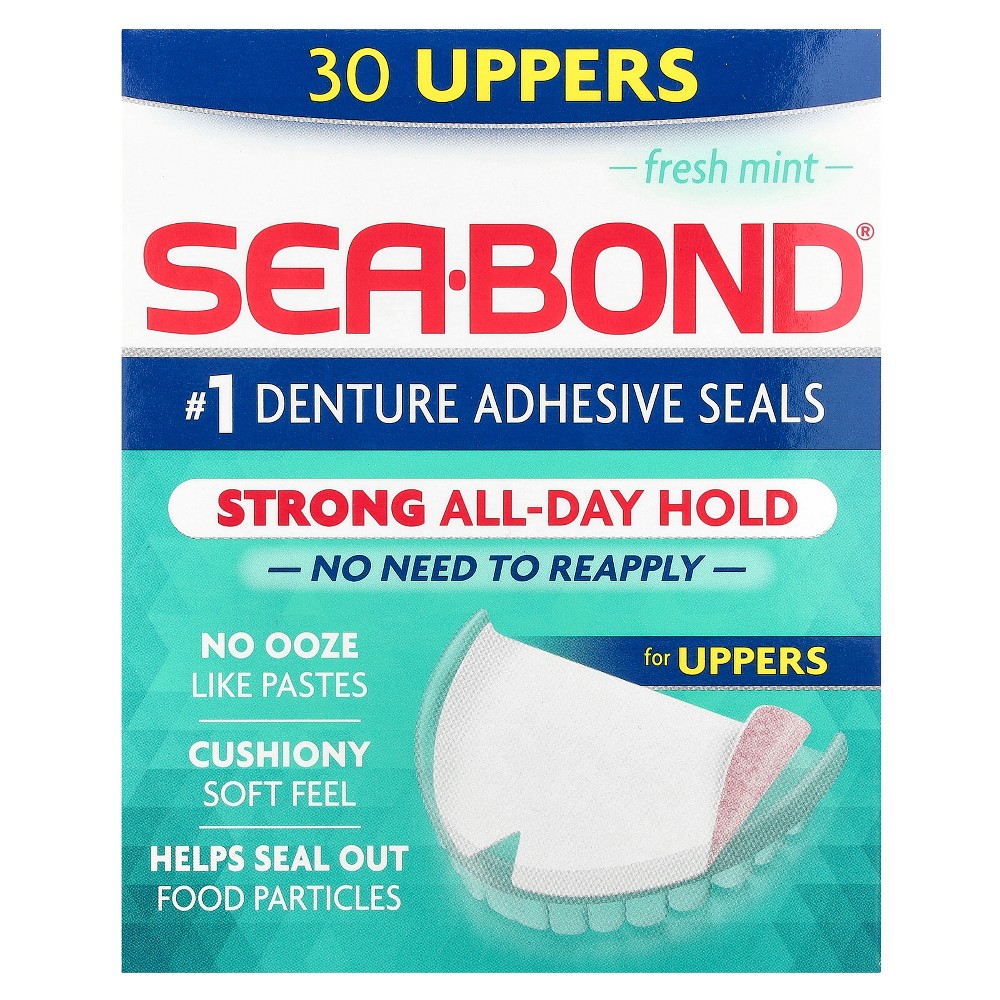 Sea-Bond Denture Adhesive Seals, Uppers, Fresh Mint