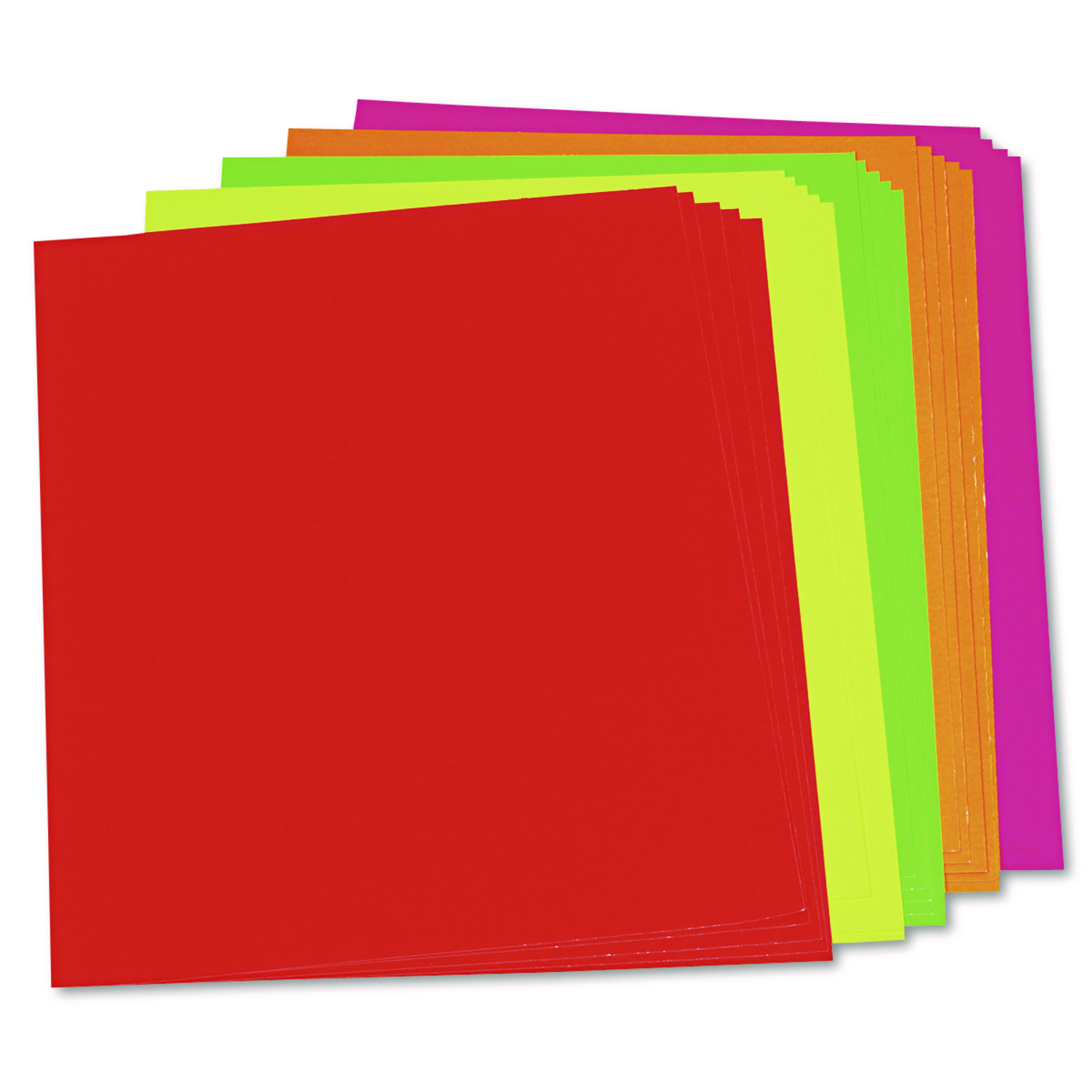 Pacon Neon Color Poster Board, 28 X 22, Green/Orange/Pink/Red/Yellow