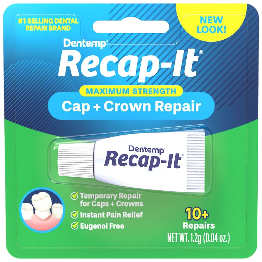 Dentemp Recapit Loose Cap Dental Repair - 8 Repairs
