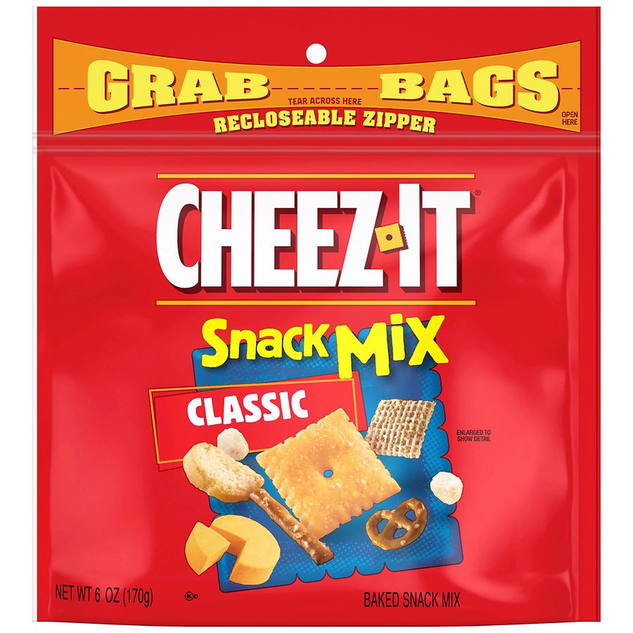 Cheez-It Snack Mix, Classic, Grab Bags 6.0 Oz