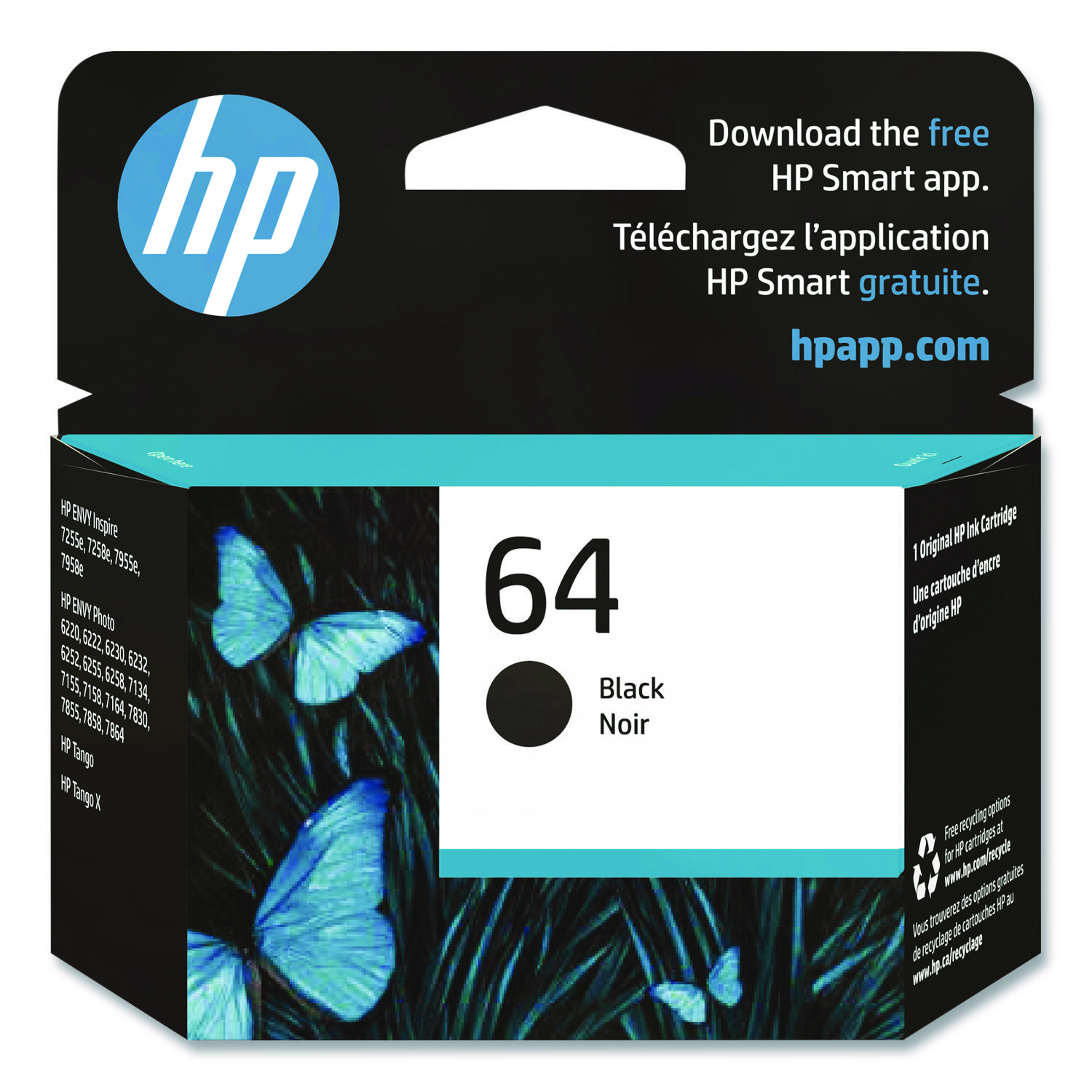 HP 64 Black Original Ink Cartridge