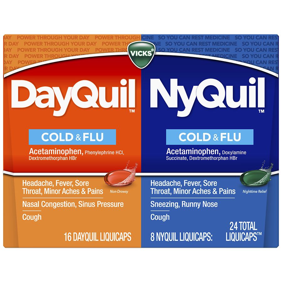 Vicks DayQuil & NyQuil Cold & Flu LiquiCap Medicine